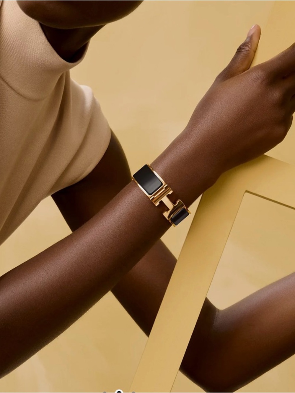 Hermes Large Enamel Clic Clac H bracelet